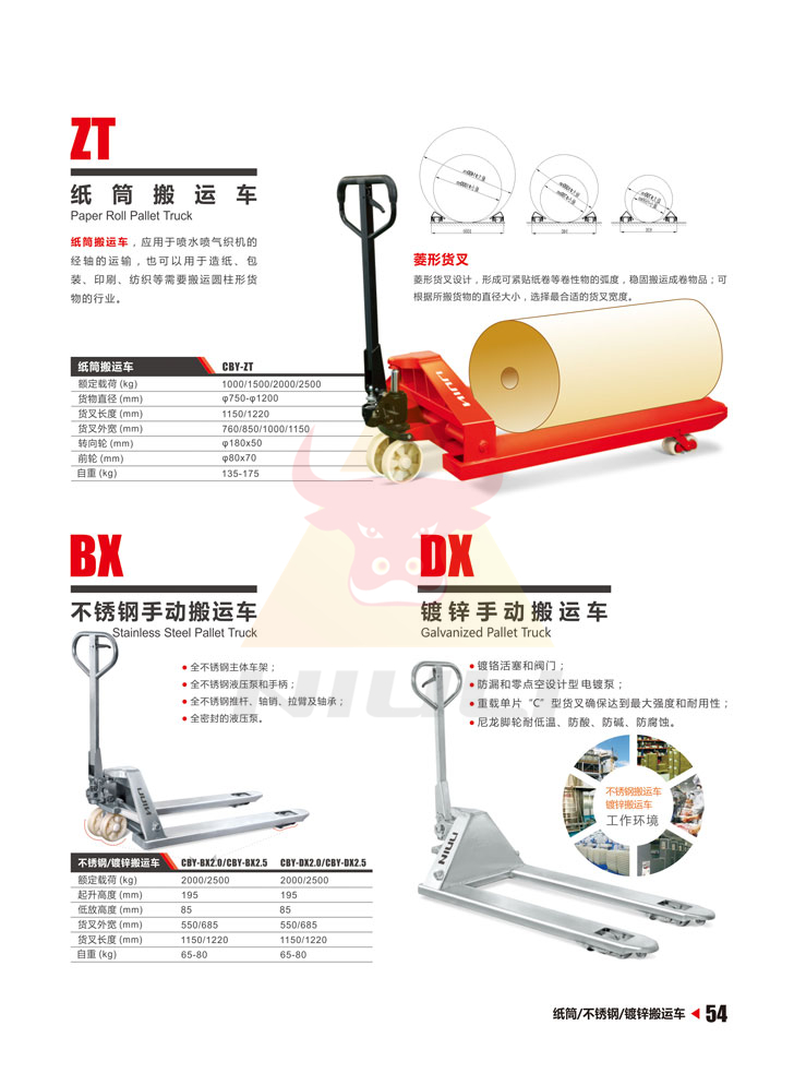 54手動(dòng)液壓、低放型搬運(yùn)車、紙筒、不銹鋼、鍍鋅搬運(yùn)車-拷貝